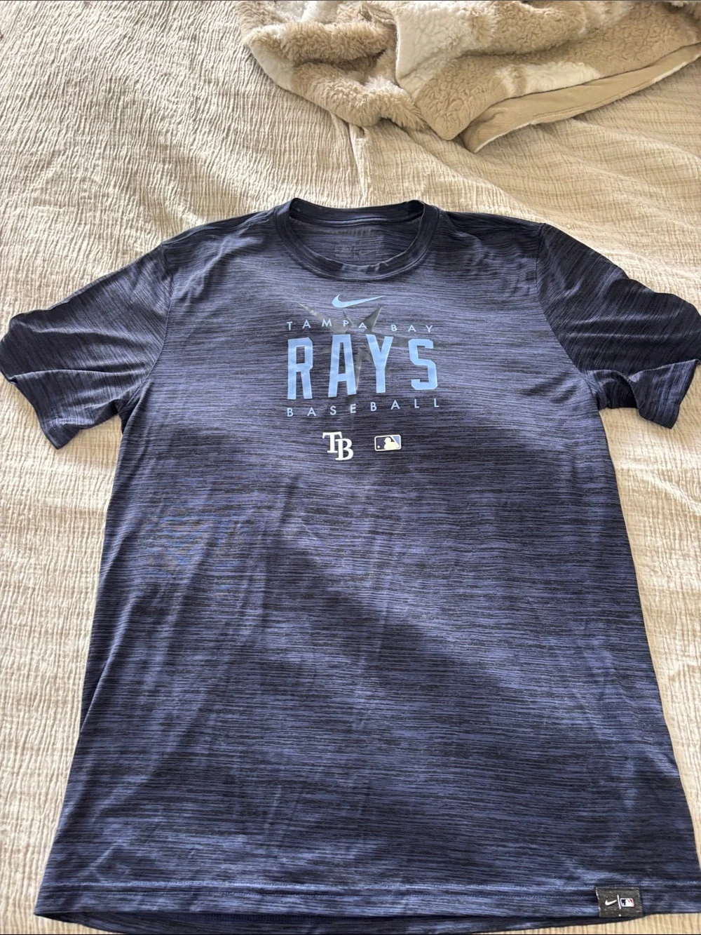 Nike Navy Tampa Bay Rays Heathered Performance Tee